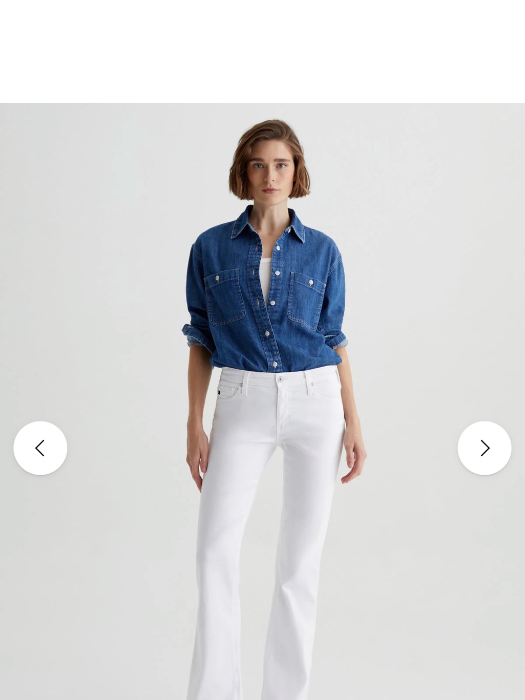 Ag Angel Adriano Goldschmied White High-Rise Flare Jeans